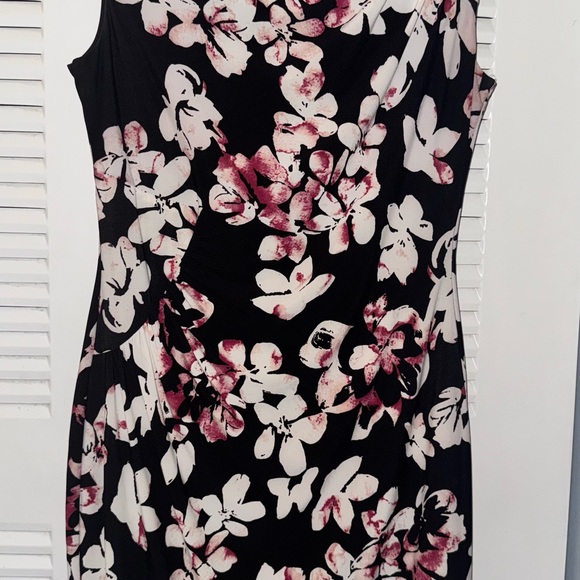American Living Dresses & Skirts - American Living Black and Pink Floral Midi Dress